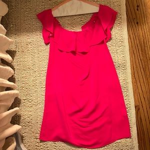 Amanda Uprichard Size S. Hot Pink Off the shoulder dress.